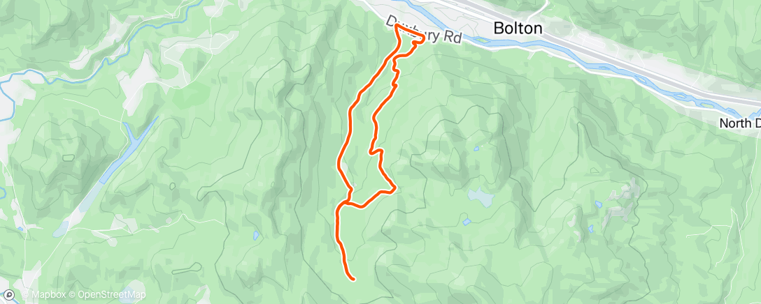Map of the activity, Afternoon Run