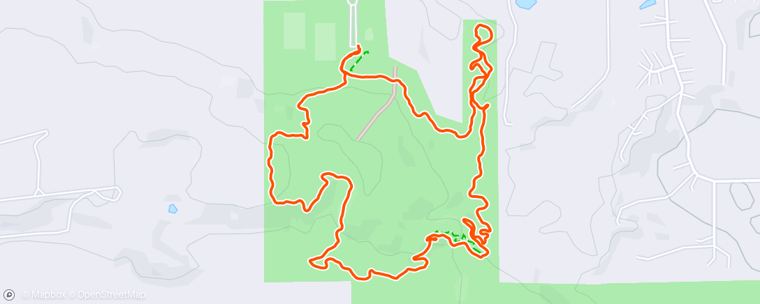 Map of the activity, Sunday morning hike