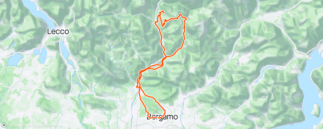 Mapa de la actividad (Clanezzo-Stabello-Camanghe’-San Pietro-Bosco Dentro - Dossena- Bracca)