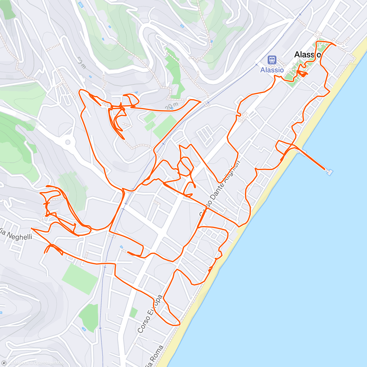 Map of the activity, Alassio Tenani 🧭🗺🌊