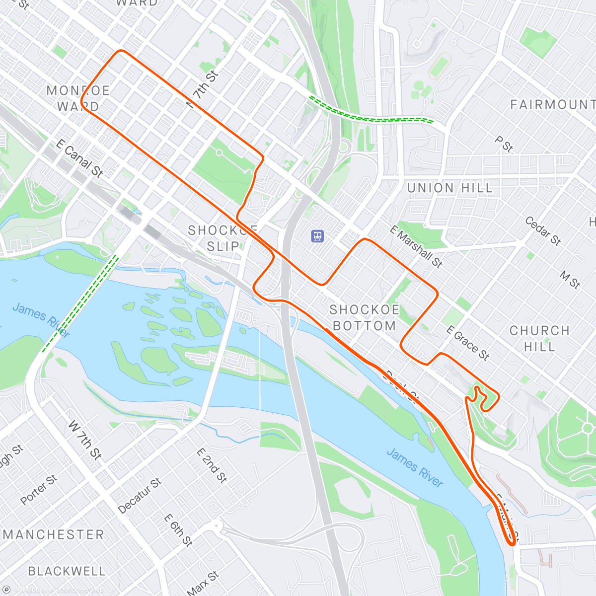Mapa da atividade, Zwift - 03. Cadence and Cruise [Lite] in Richmond
