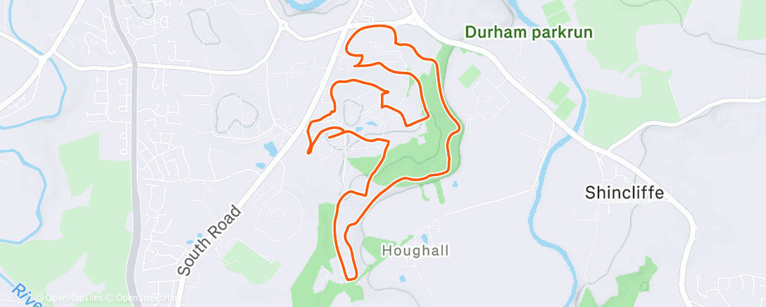 Map of the activity, Lunch Run