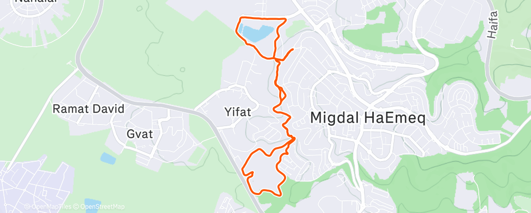 Map of the activity, Afternoon Trail Run