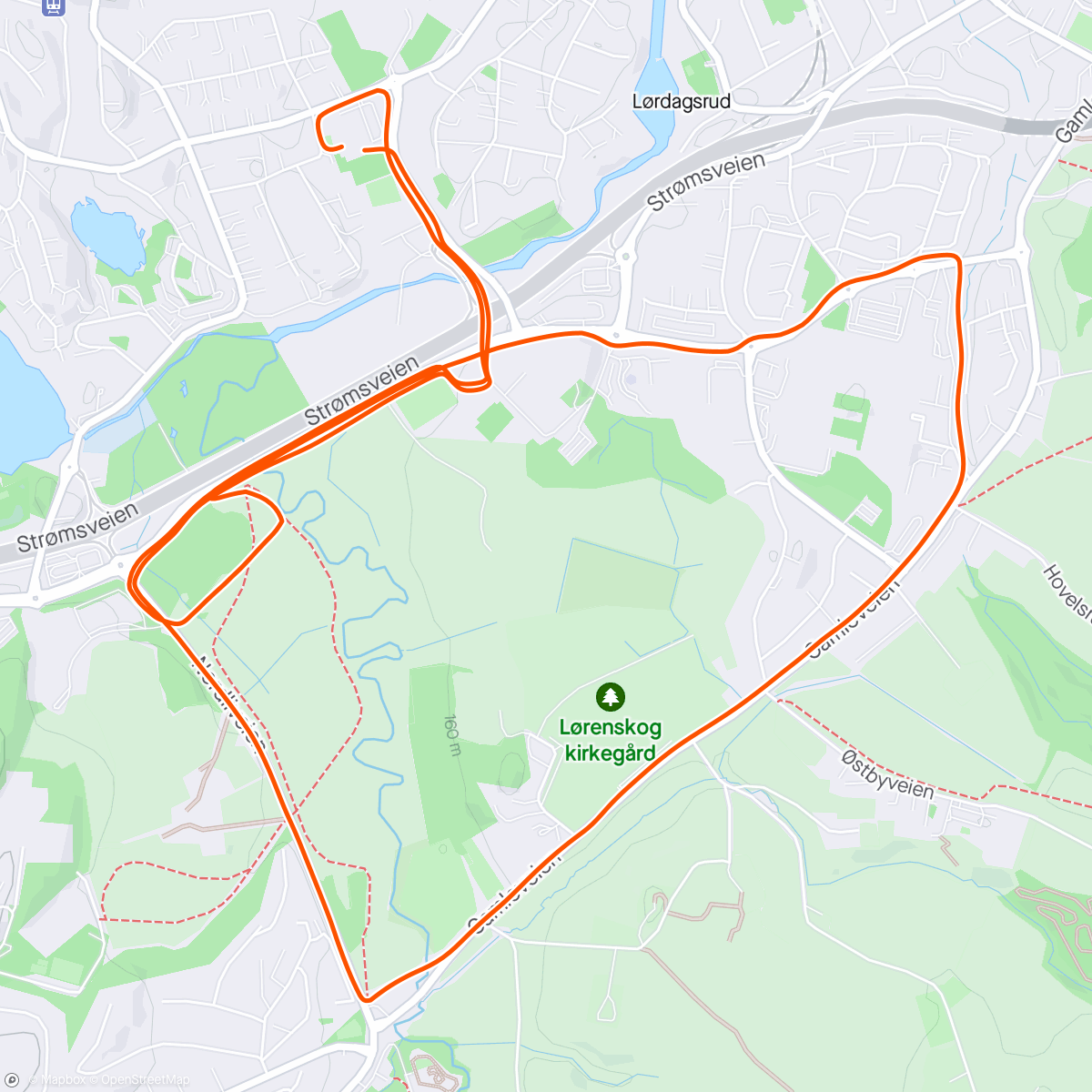 Map of the activity, Med 5k terskel