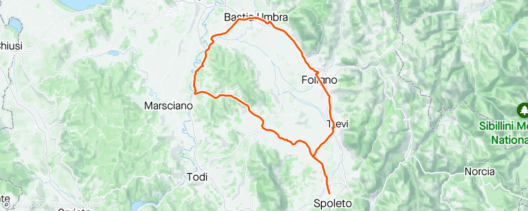 Map of the activity, Bastardo. Ripabianca. Deruta. Torgiano. Bastia umbra