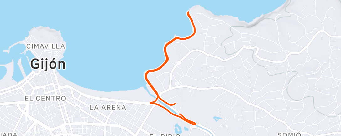 Map of the activity, Carrera de tarde