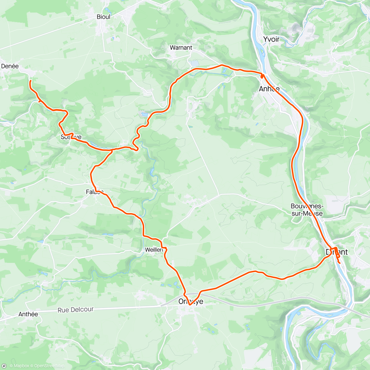 Map of the activity, Koffie in Dinant