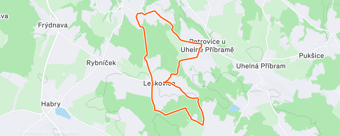 Map of the activity, Morning Run