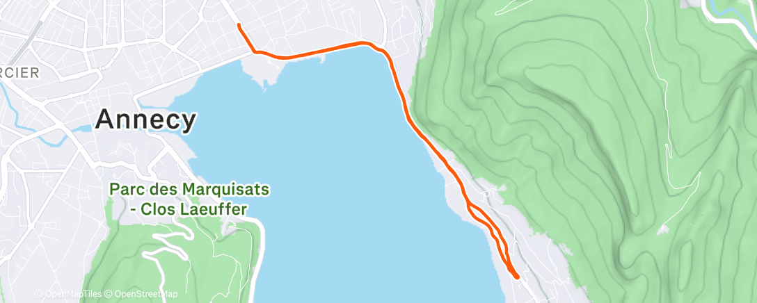 Map of the activity, EF Crève