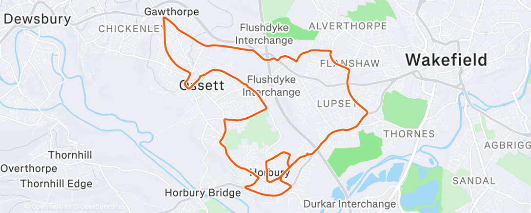 Карта физической активности (Afternoon Ride)