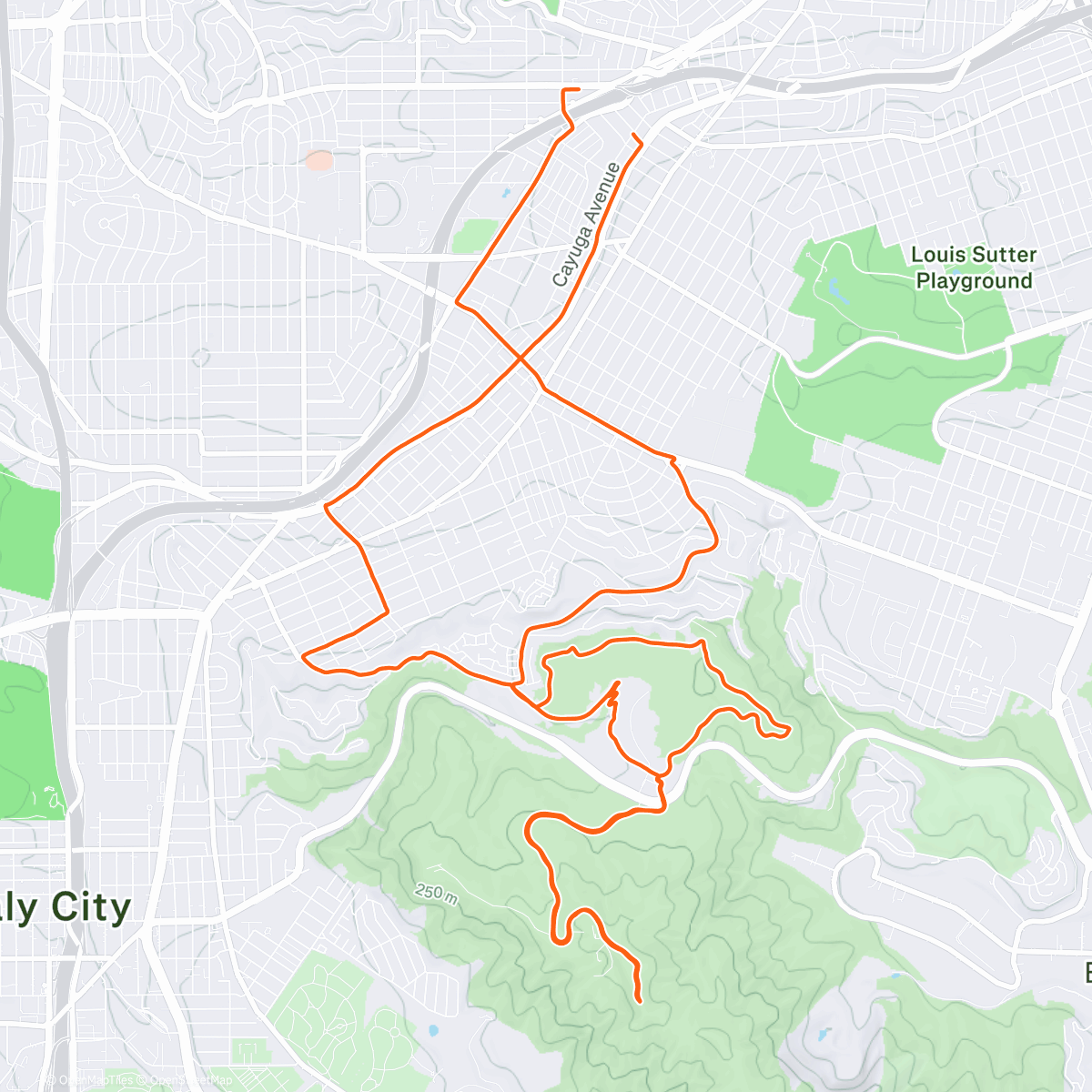 Map of the activity, San Bruno Mountain E-Gravel