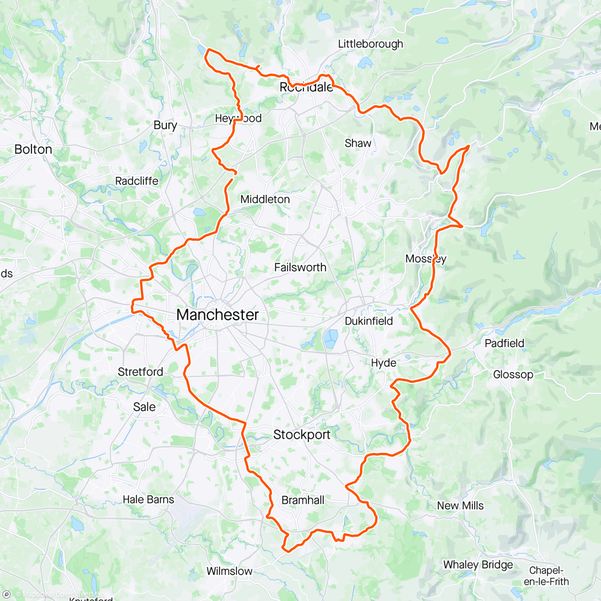 「Tour de Manc - Medium」活動的地圖