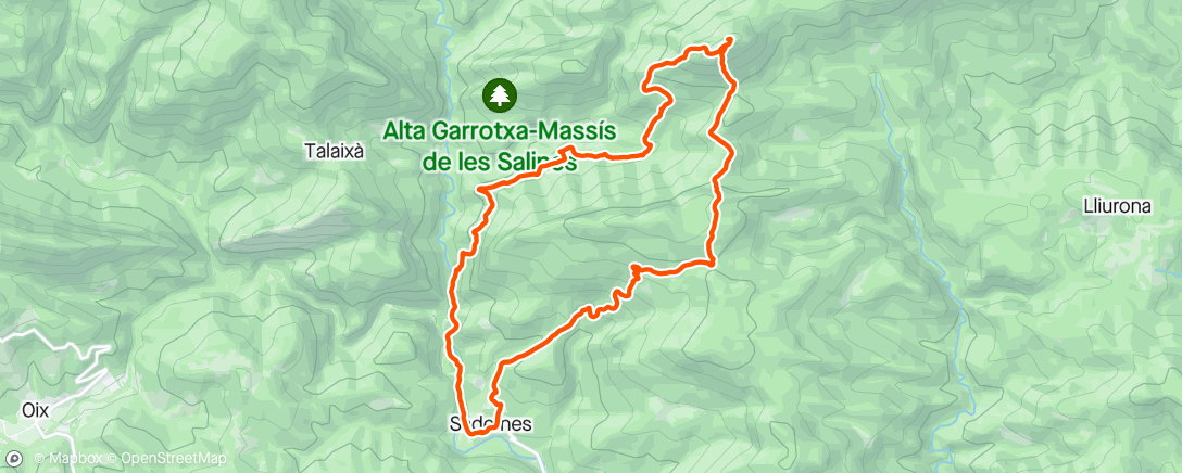 Map of the activity, Trail Running [Sadernes - Bassegoda]