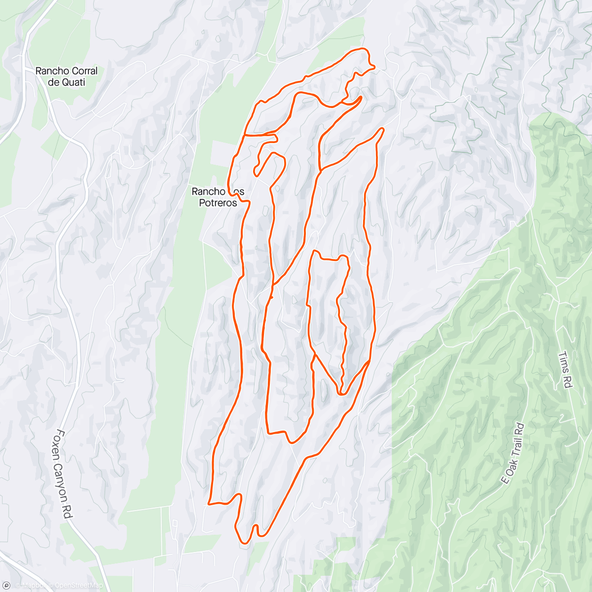 Map of the activity, Born to Run 50k