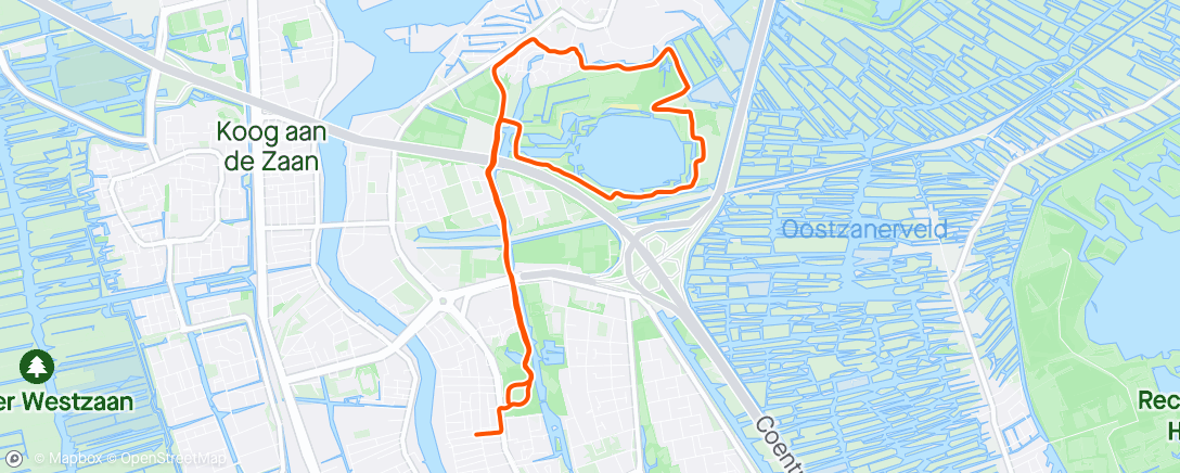 Map of the activity, Zaandam Running Project