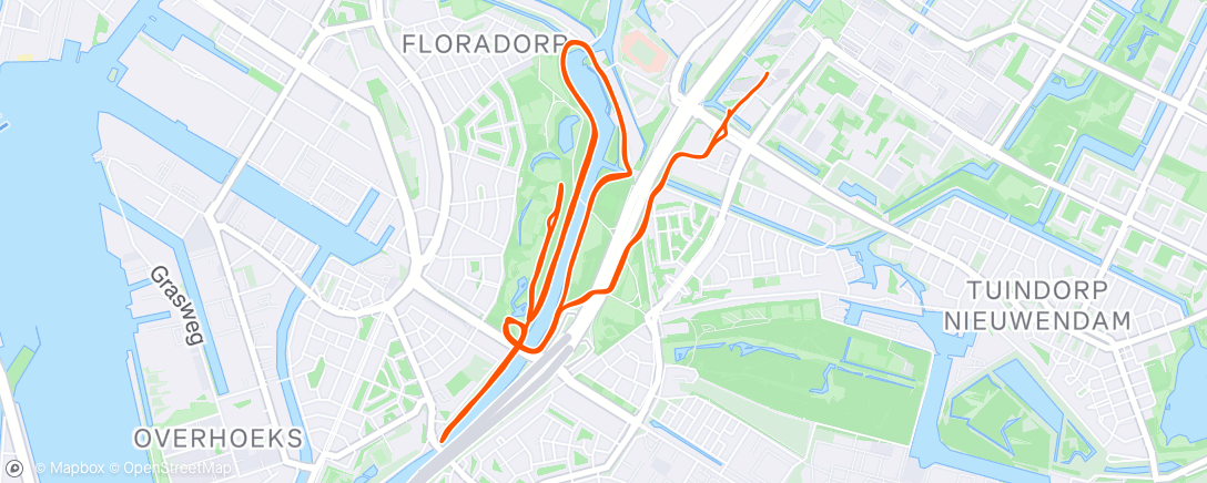 Map of the activity, Morning Run
