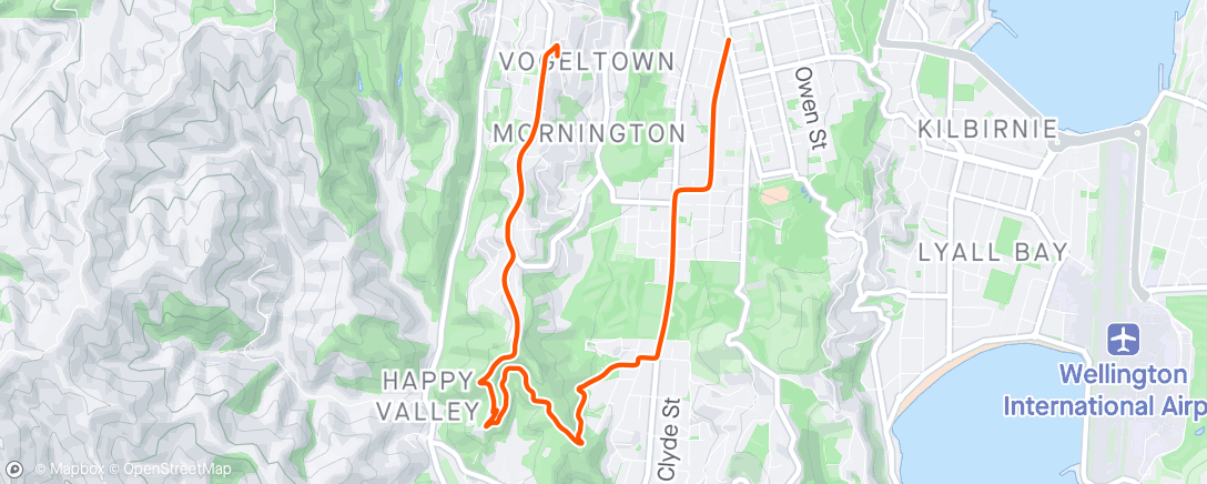 Mapa de la actividad, Afternoon Mountain Bike Ride