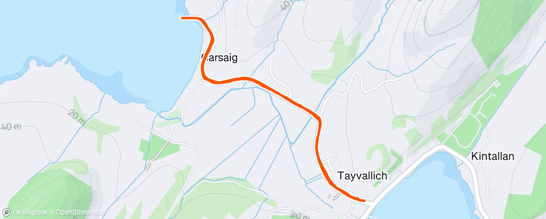 Map of the activity, Morning Run