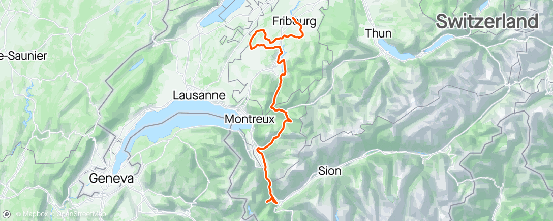 Kaart van de activiteit “Tour de Romandie stage 2”