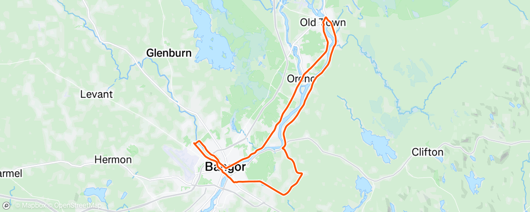 Map of the activity, Afternoon Ride