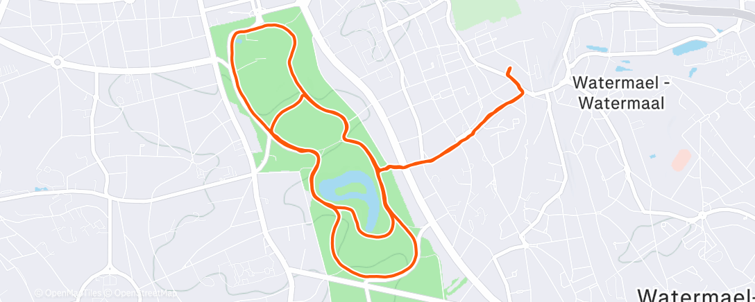 Map of the activity, Afternoon Run