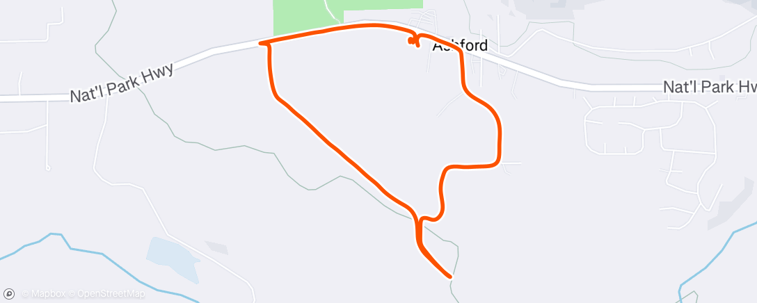 Map of the activity, Afternoon Run