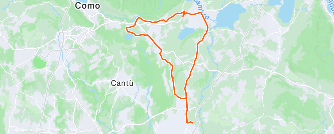 Map of the activity, Lunch Ride