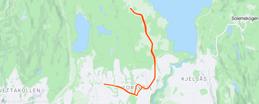 Mappa dell'attività Låkeberget før frokost