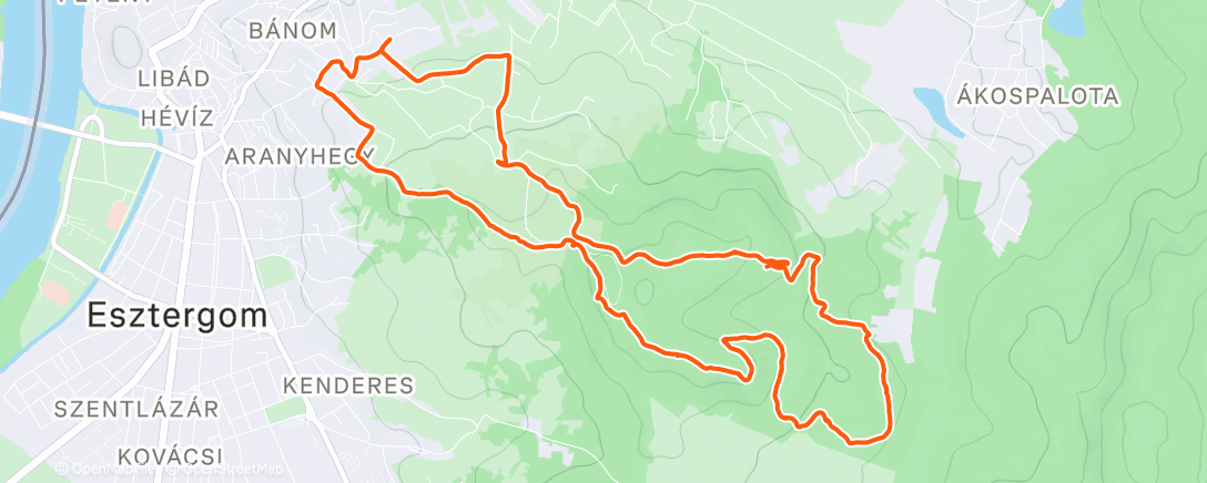 Map of the activity, Lunch Trail Run