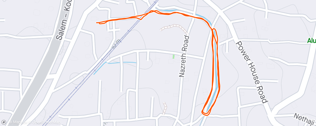 Map of the activity, 100 Days of running - Day 15/100
