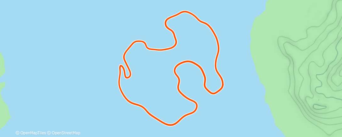 Карта физической активности (Zwift - Volcano Circuit in Watopia)