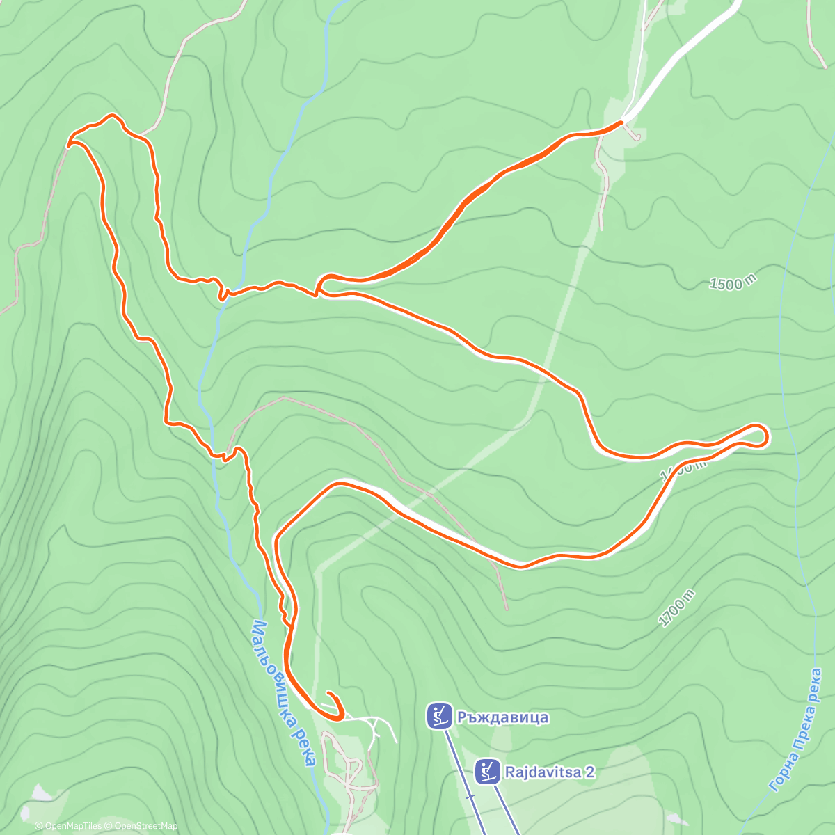 Map of the activity, Студово каляване на Мальовица