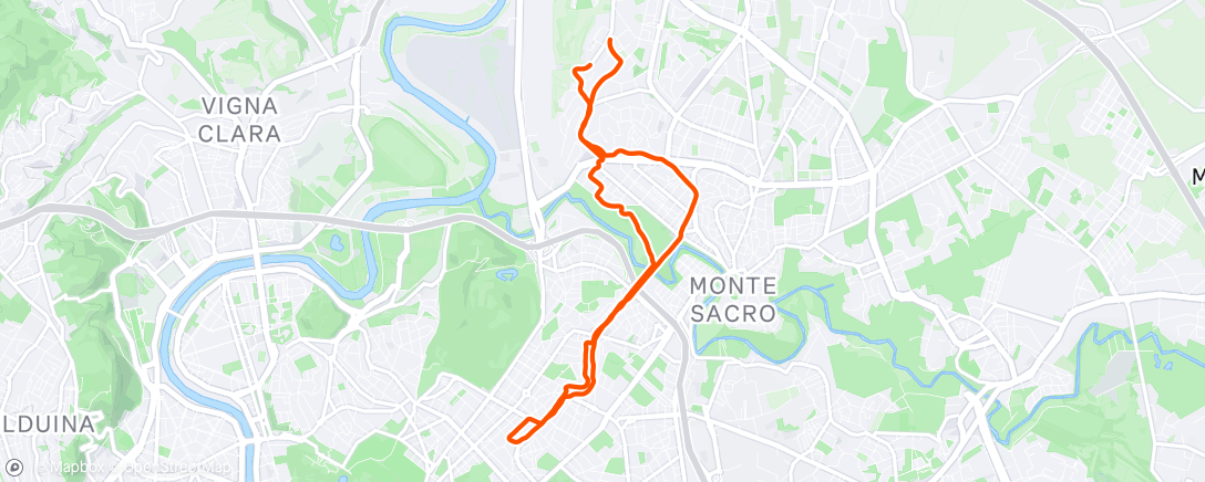 Map of the activity, Morning Run