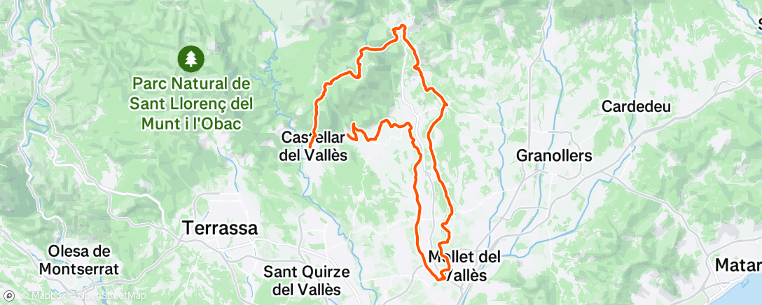 Map of the activity, Morning Gravel Ride