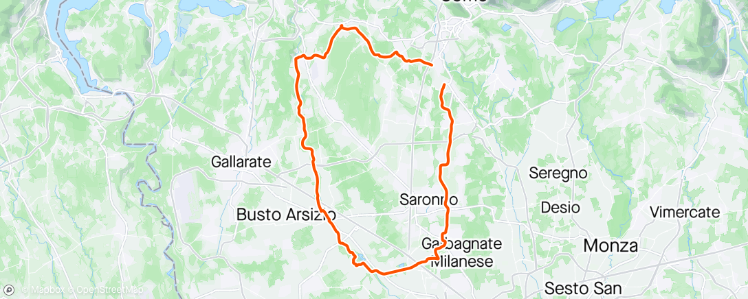 Mapa da atividade, Commuting Lura / Olona