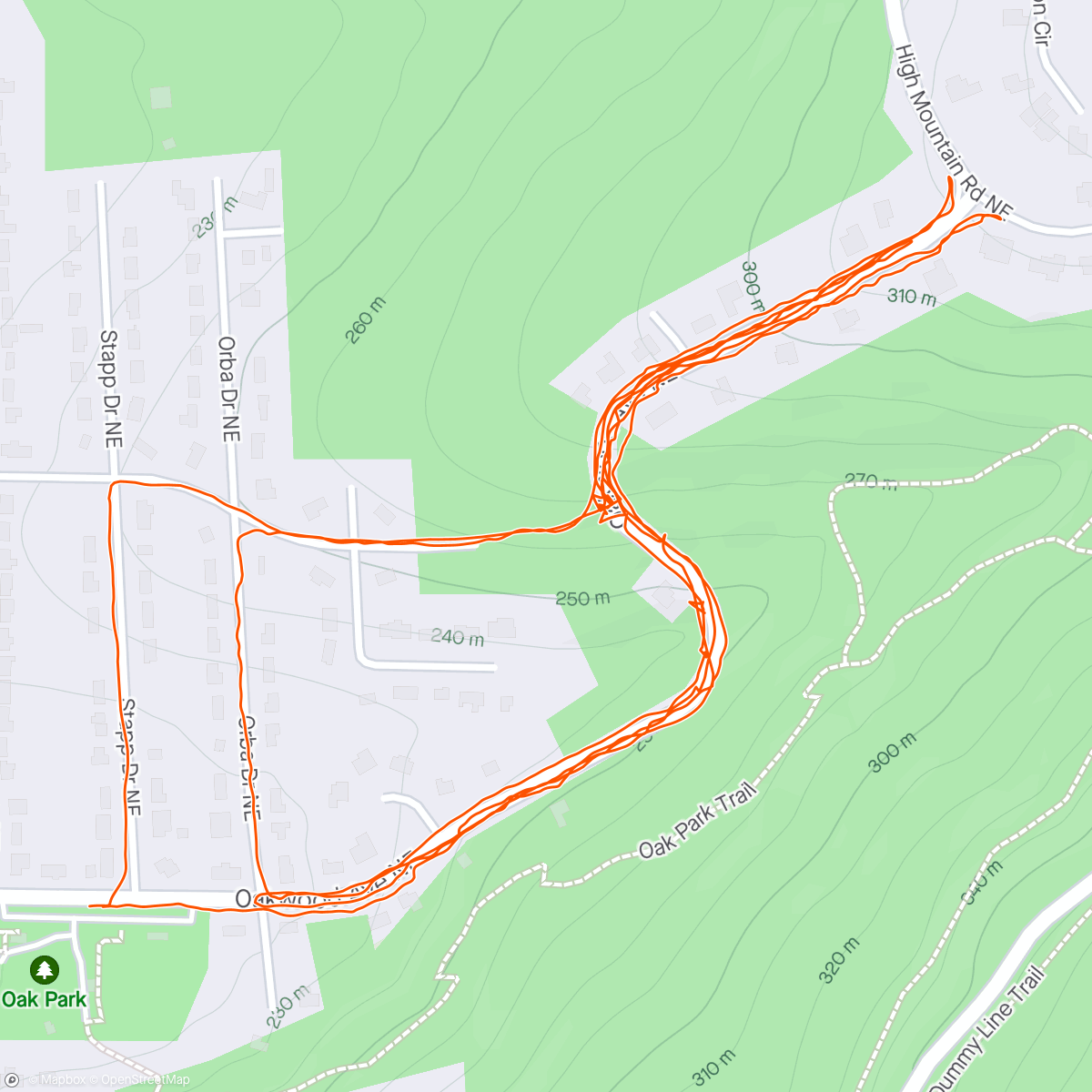 Map of the activity, Walkin'