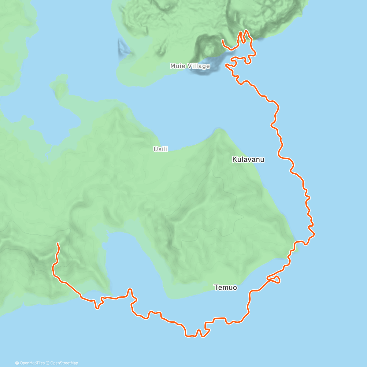 Map of the activity, Zwift - Canopies and Coastlines in Watopia