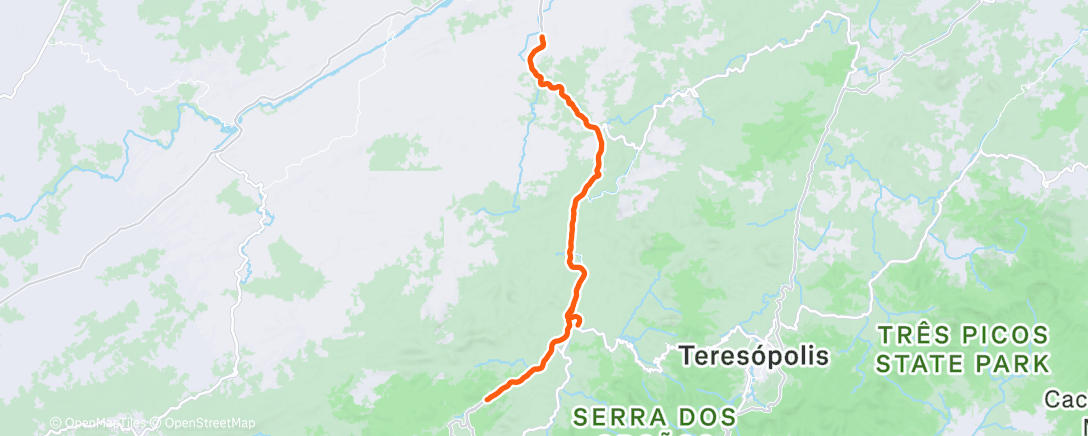 Map of the activity, Treino de baixa intensidade