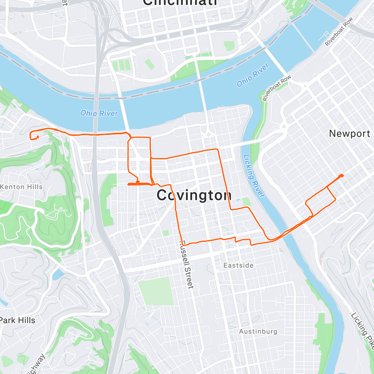 Map of the activity, disCOVer Ride Snow