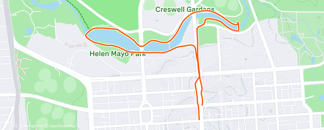 Map of the activity, Morning Run