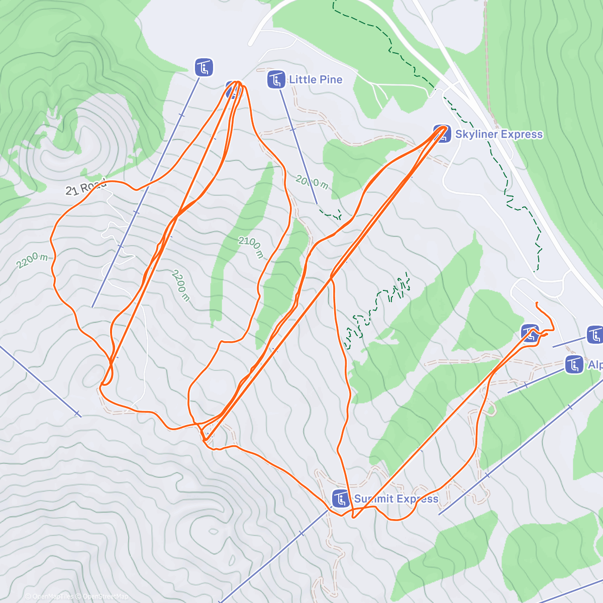 Map of the activity, P-TEX