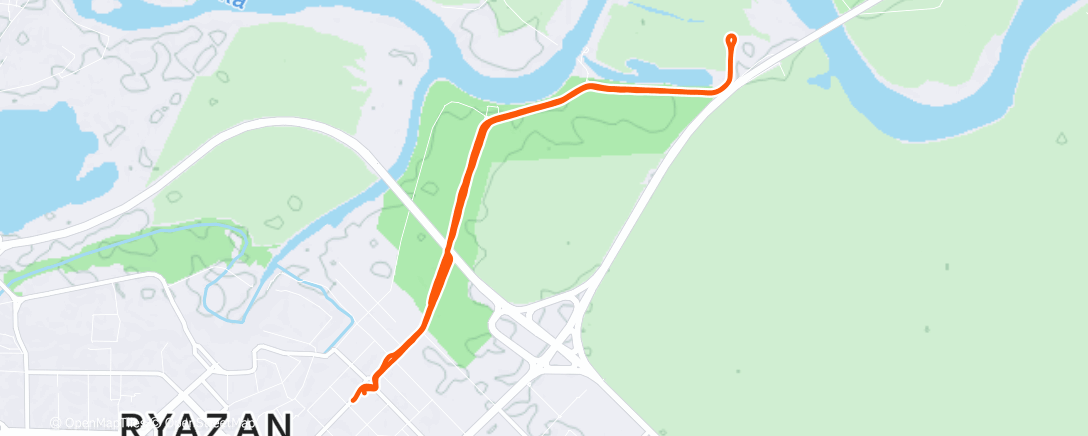 Map of the activity, Утренний забег