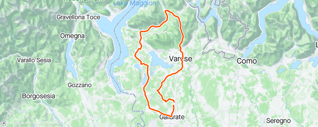 Map of the activity, Grantola, Valganna