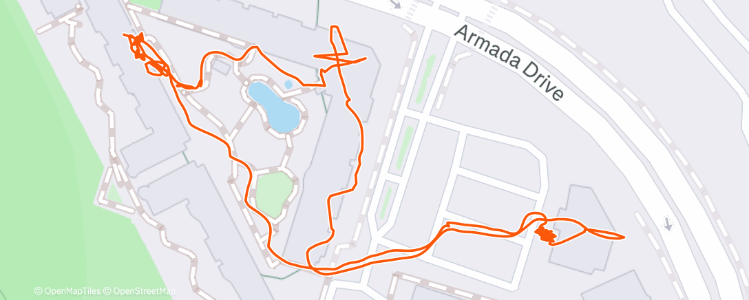 Map of the activity, Evening Walk