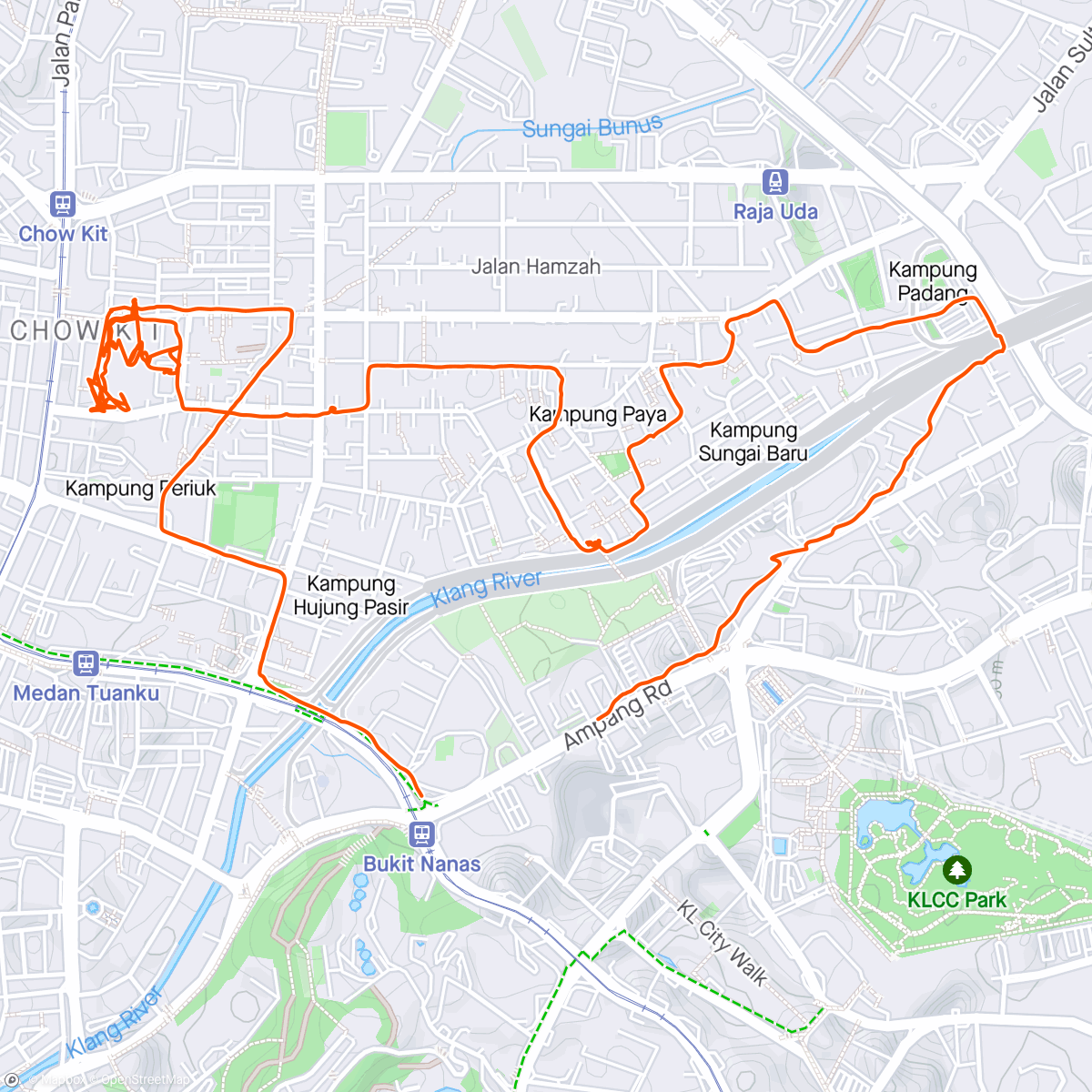 Map of the activity, Kuala Lumpur's Authentic Experience! (MikeBikes)