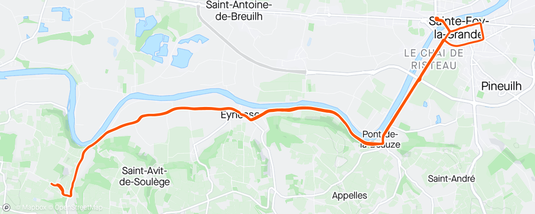 「Sortie vélo dans l'après-midi」活動的地圖
