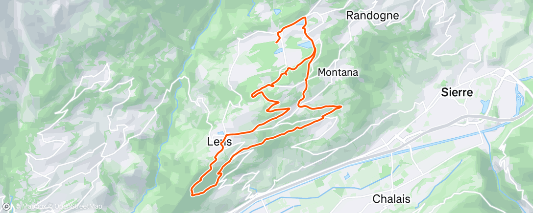 Map of the activity, Sortie vélo le midi