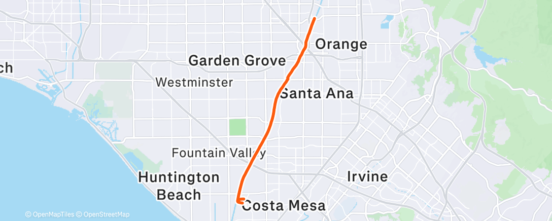 Map of the activity, Afternoon Ride
