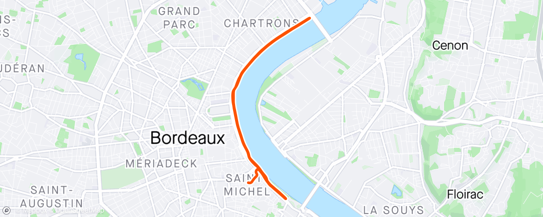 Mapa da atividade, Course à pied le matin