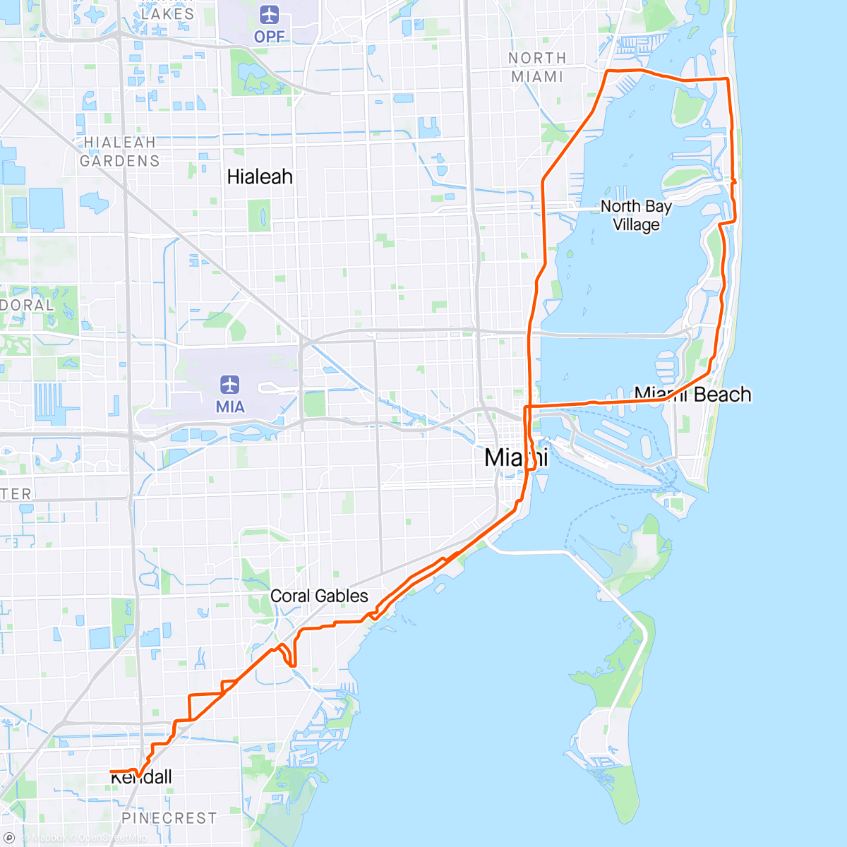Map of the activity, A O S  Palm Sunday, coffee ride .